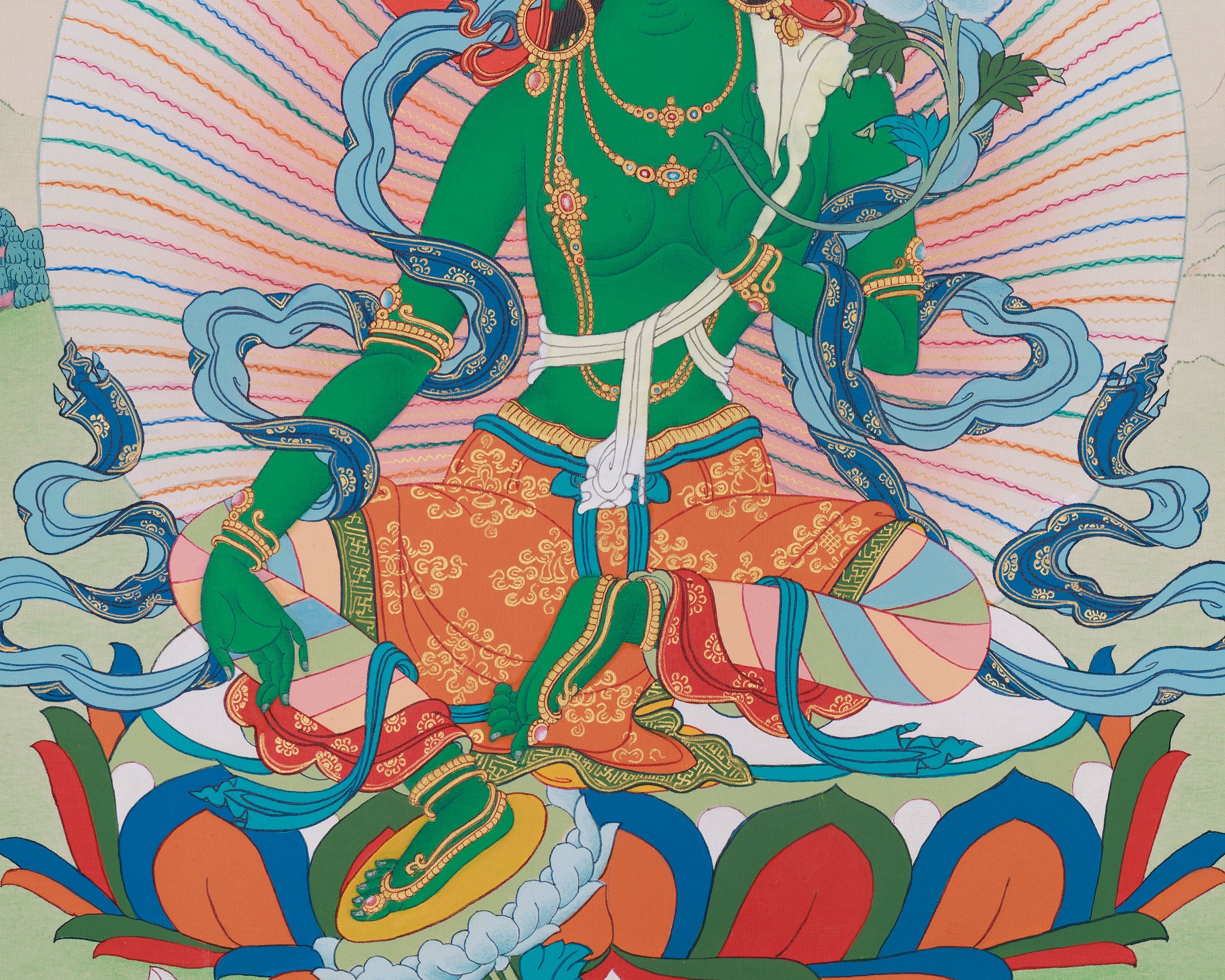 Sacred Green Tara Thangka | Shyama Tara | Mother of All Buddha