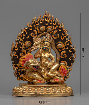 Deity of Wealth, Namtoshe Statuette | Tibetan Wealth Deity Artwork
