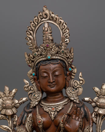 white-tara-silver-plated-oxidized