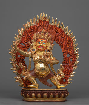 Vajrapani Gold Statue 