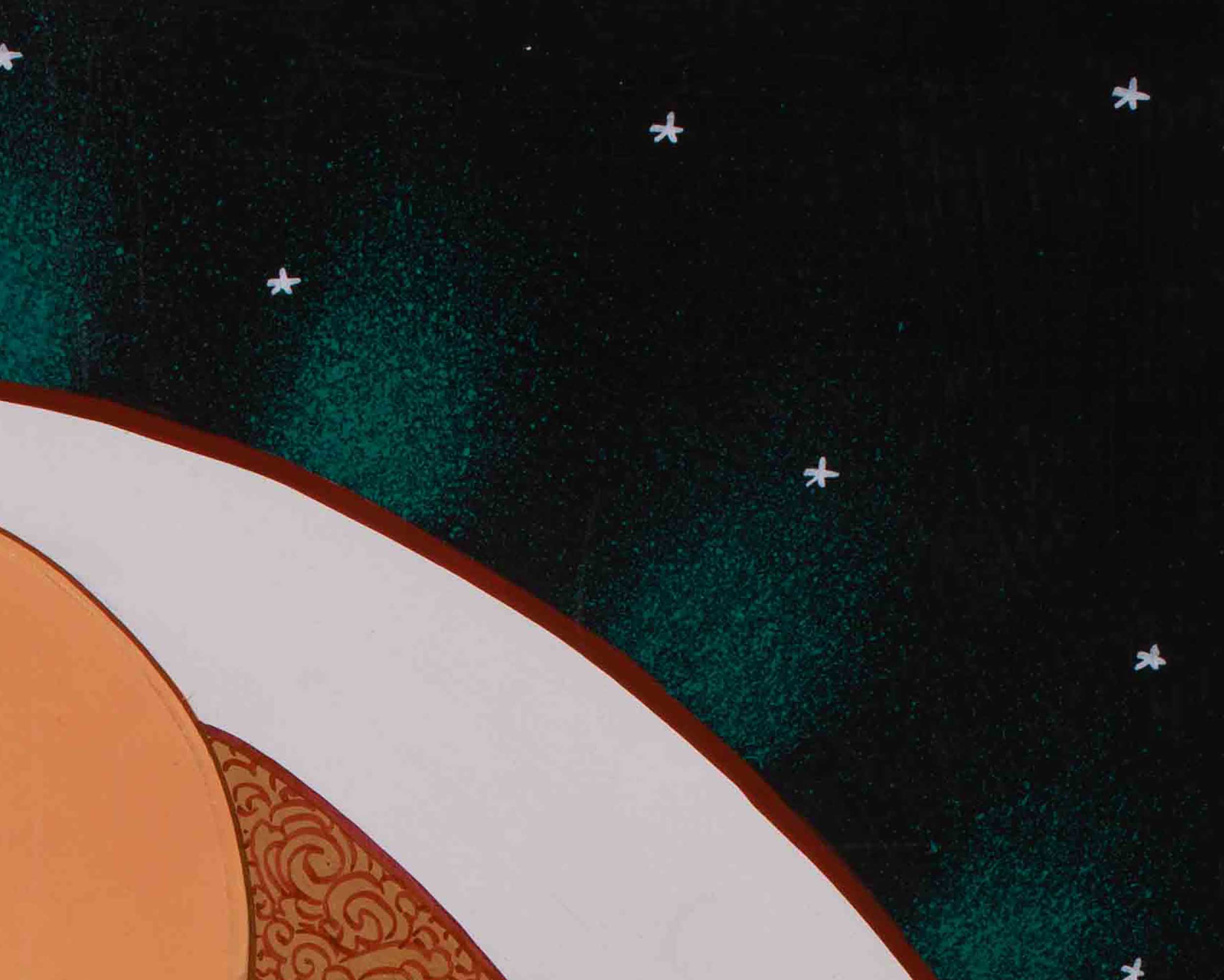 Traditional Thangka of Vajrasattva With Consort | Symbolized Purification and Enlightenment