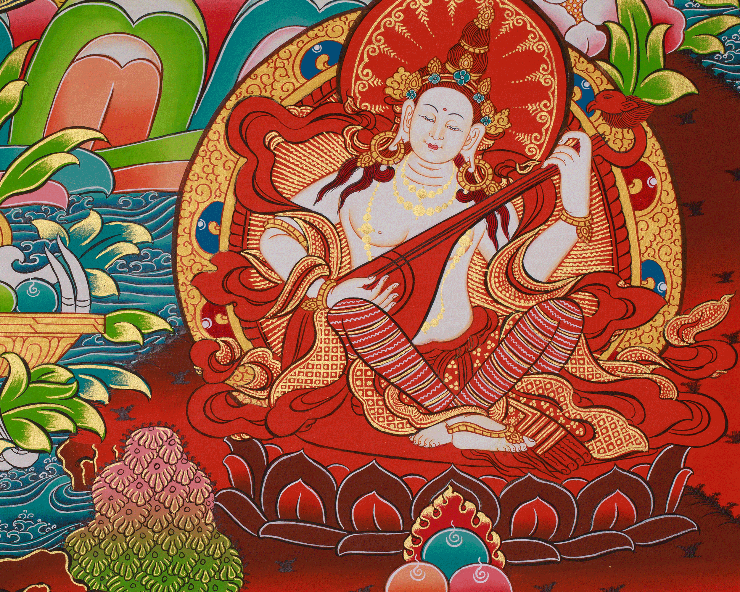 Green Tara Compassion Art | Protection and Swift Blessings | Shyama Tara