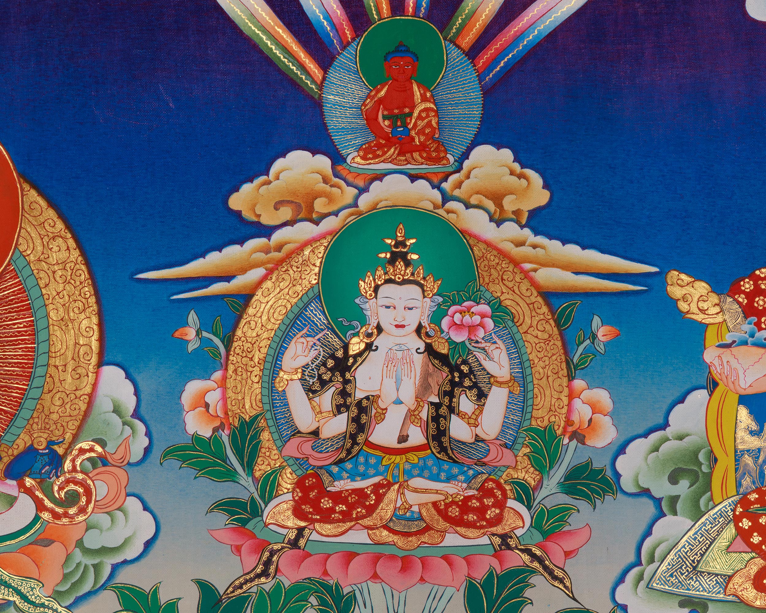 Hand-Painted Guru Rinpoche Art | Embrace the Enlightened Wisdom