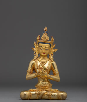 Golden Cosmic Buddha Vairocana Statue