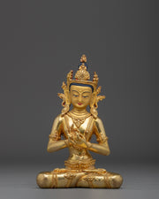 Golden Cosmic Buddha Vairocana Statue