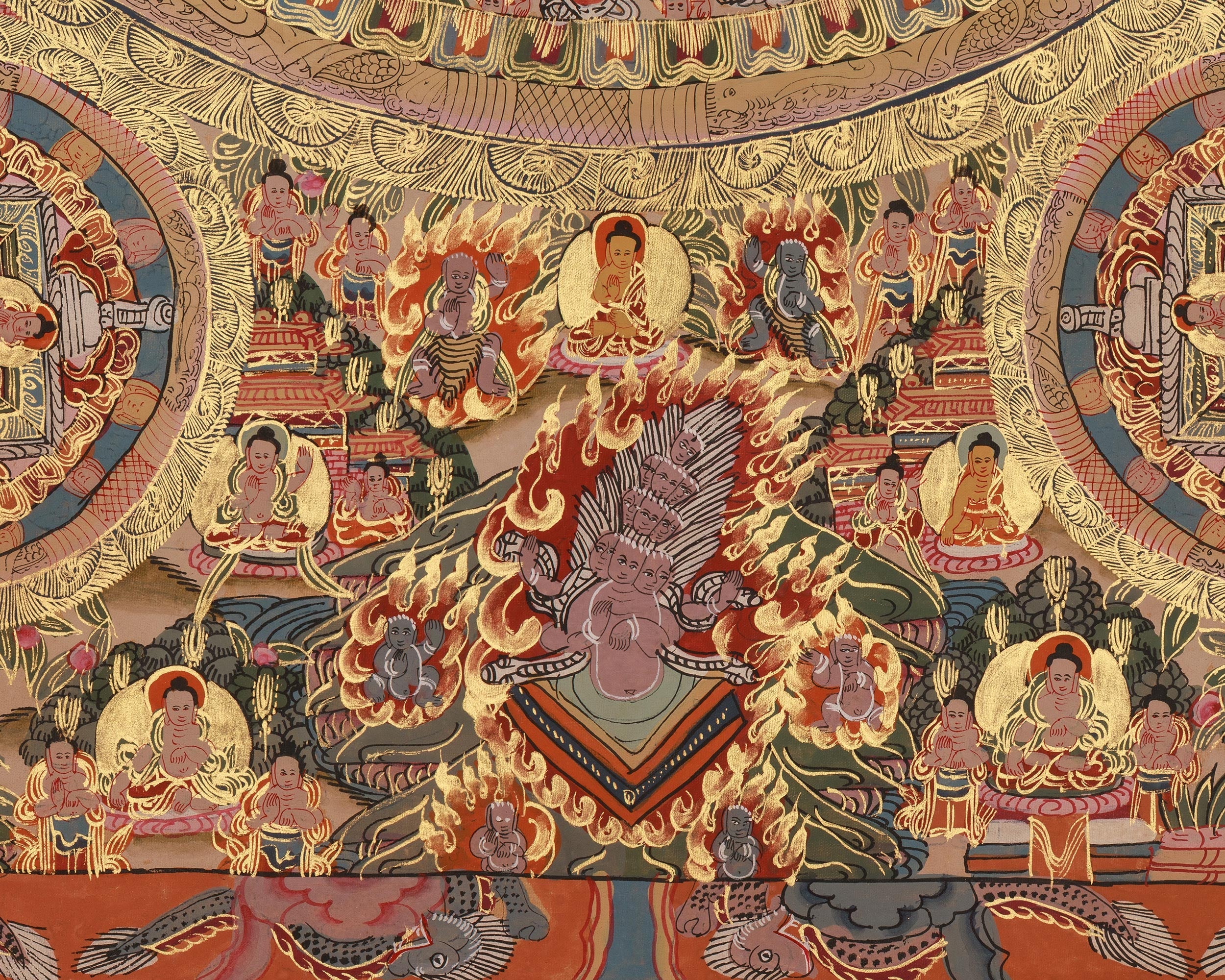 Sacred Thangka of Buddha Mandala | A Vision of Enlightened Universe