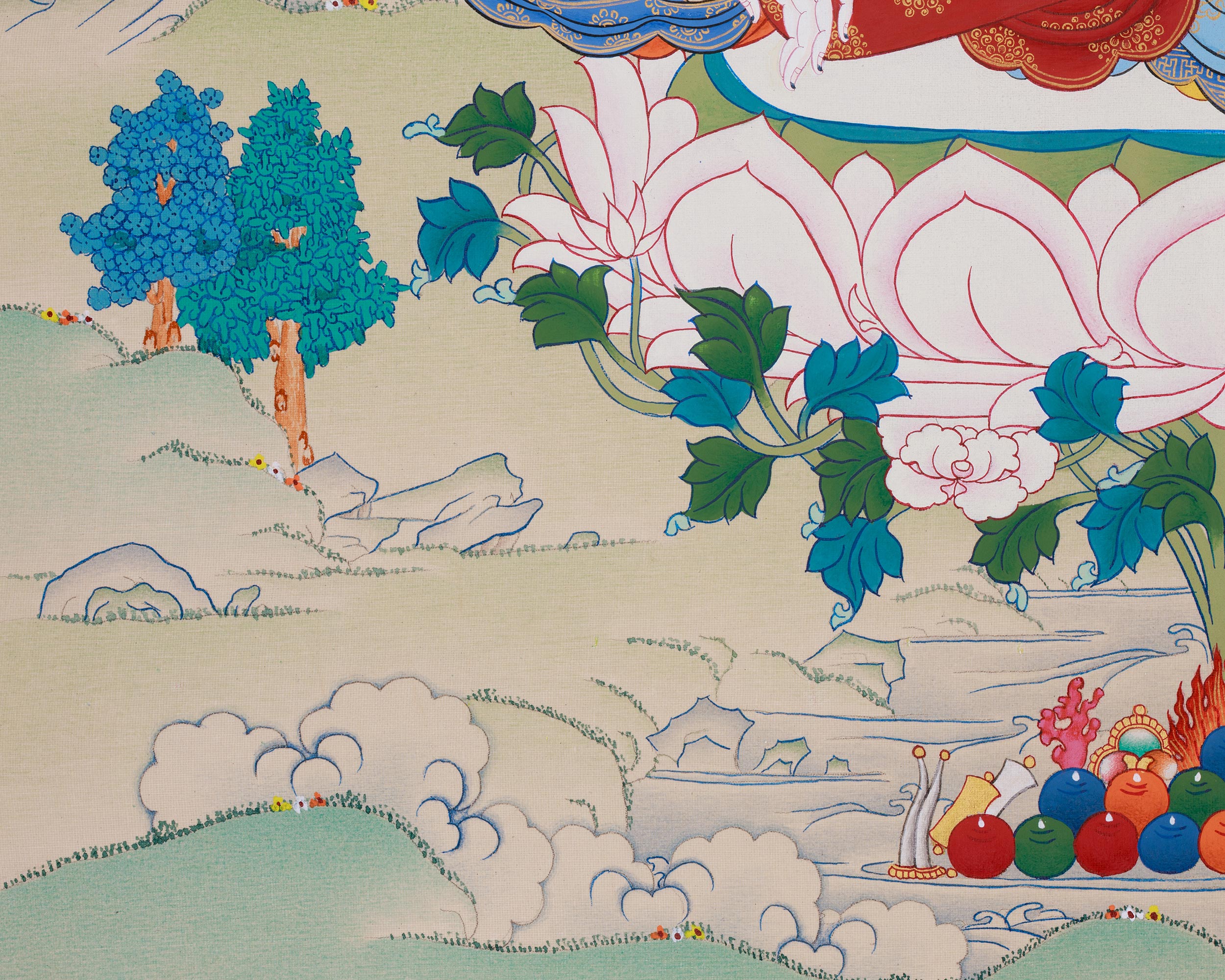 Bodhisattva White Tara Painting | Tibetan Goddess of Compassionate Healing