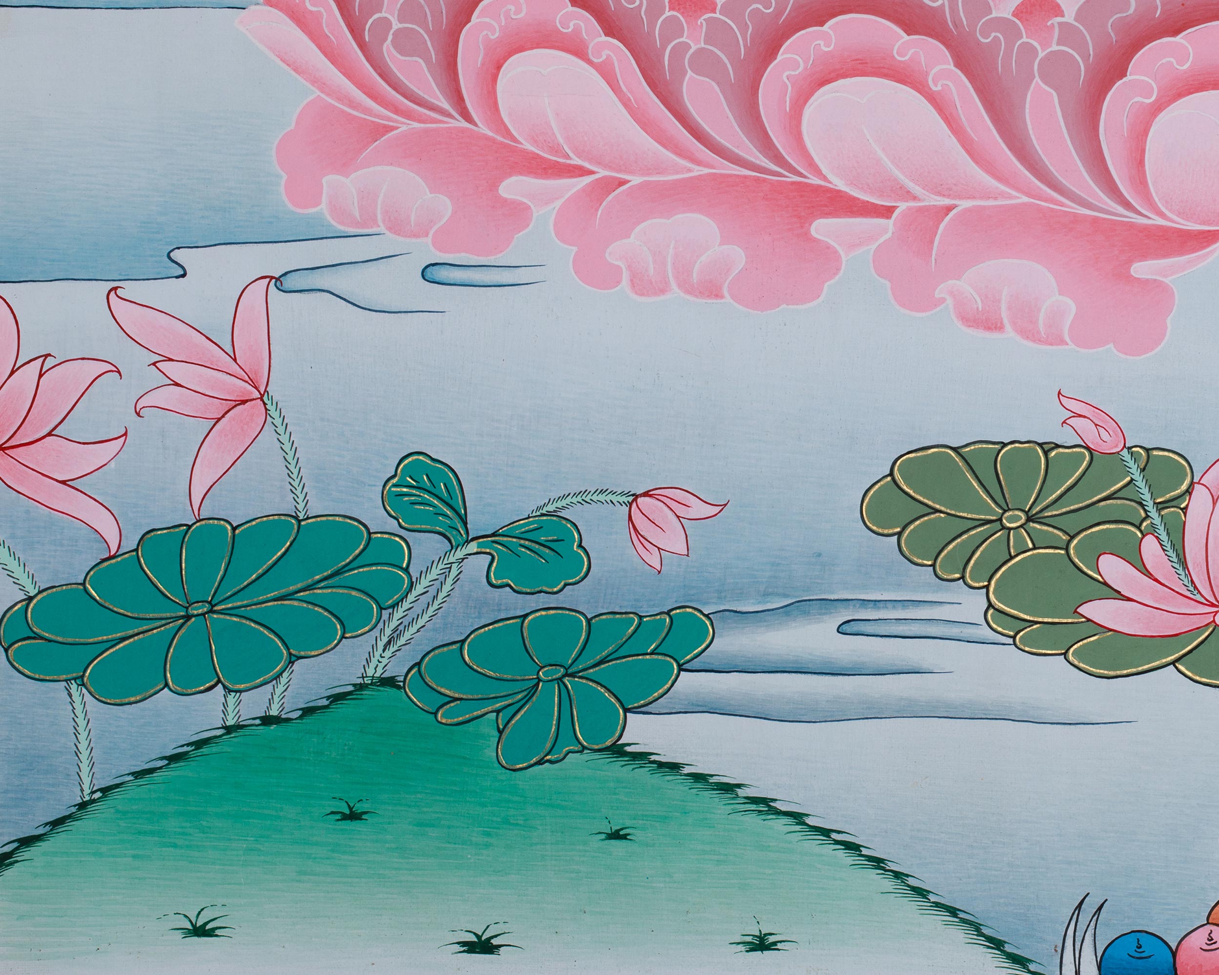 Peaceful Manjushri Thangka | Deity of Knowledge and Insight | Awakened Intelligence