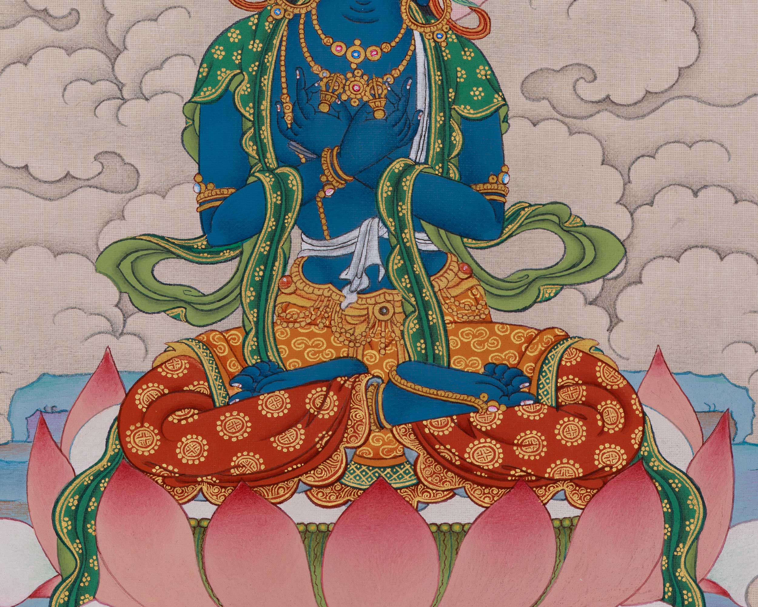 Himalayan Thangka of Vajradhara | Enlightenment Symbol