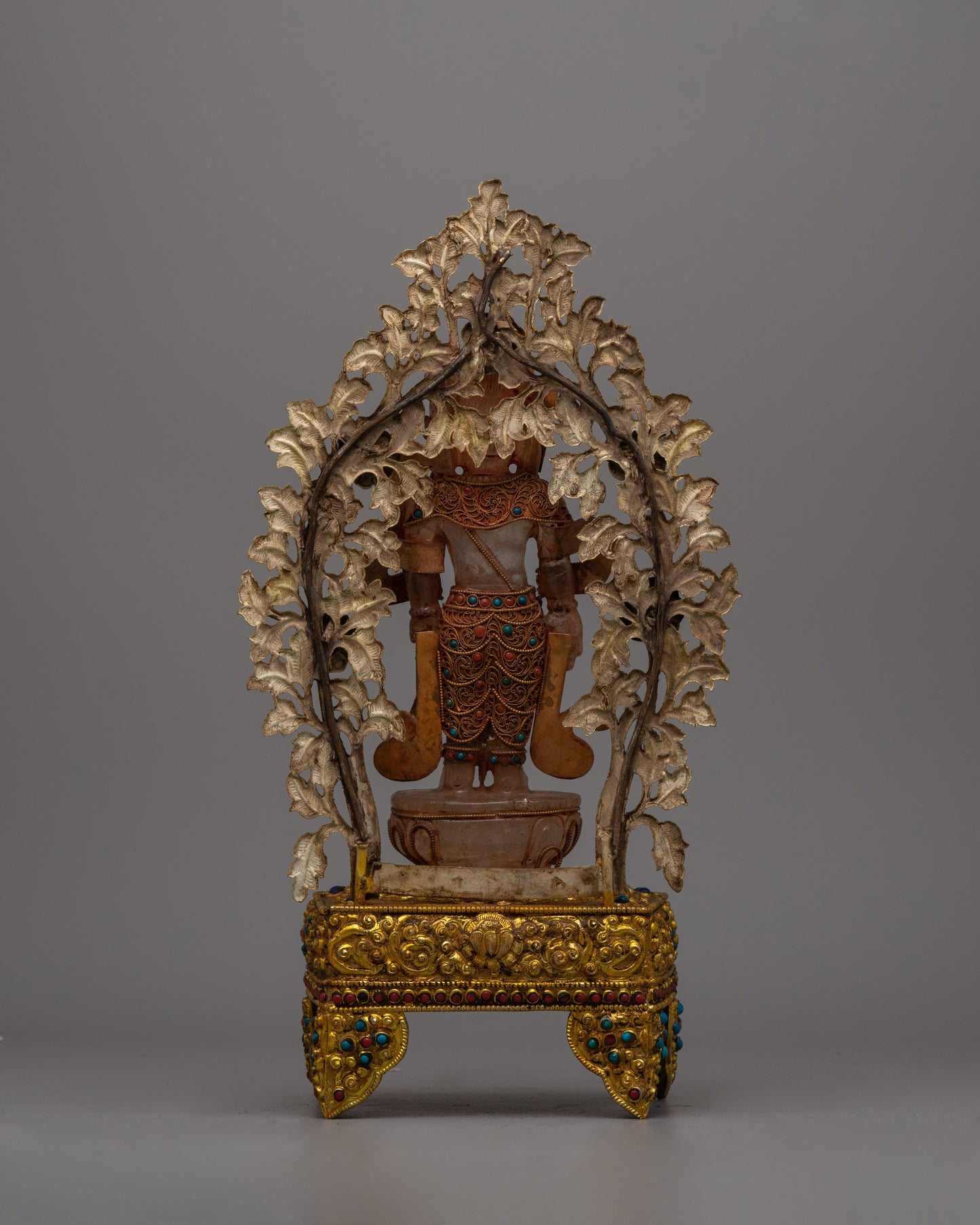 Crystal Standing Lokeshvara Statue | Buddhist Bodhisattva for Home Decor and Rituals