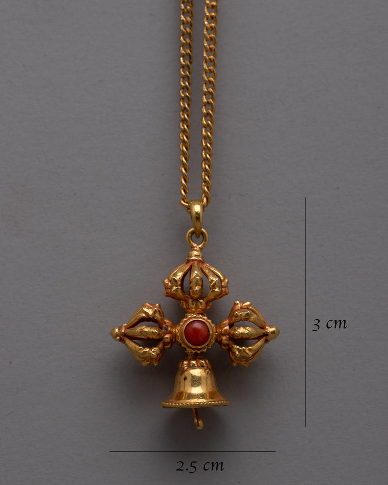 Exquisite Tibetan Vajra Dorje Pendant  | Spiritual Harmony and Protection