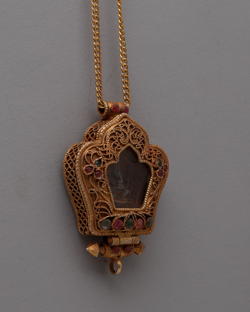 Lord Ganesh Ghau Locket | Spiritual Amulet Infusing Wisdom, Prosperity, and Protection