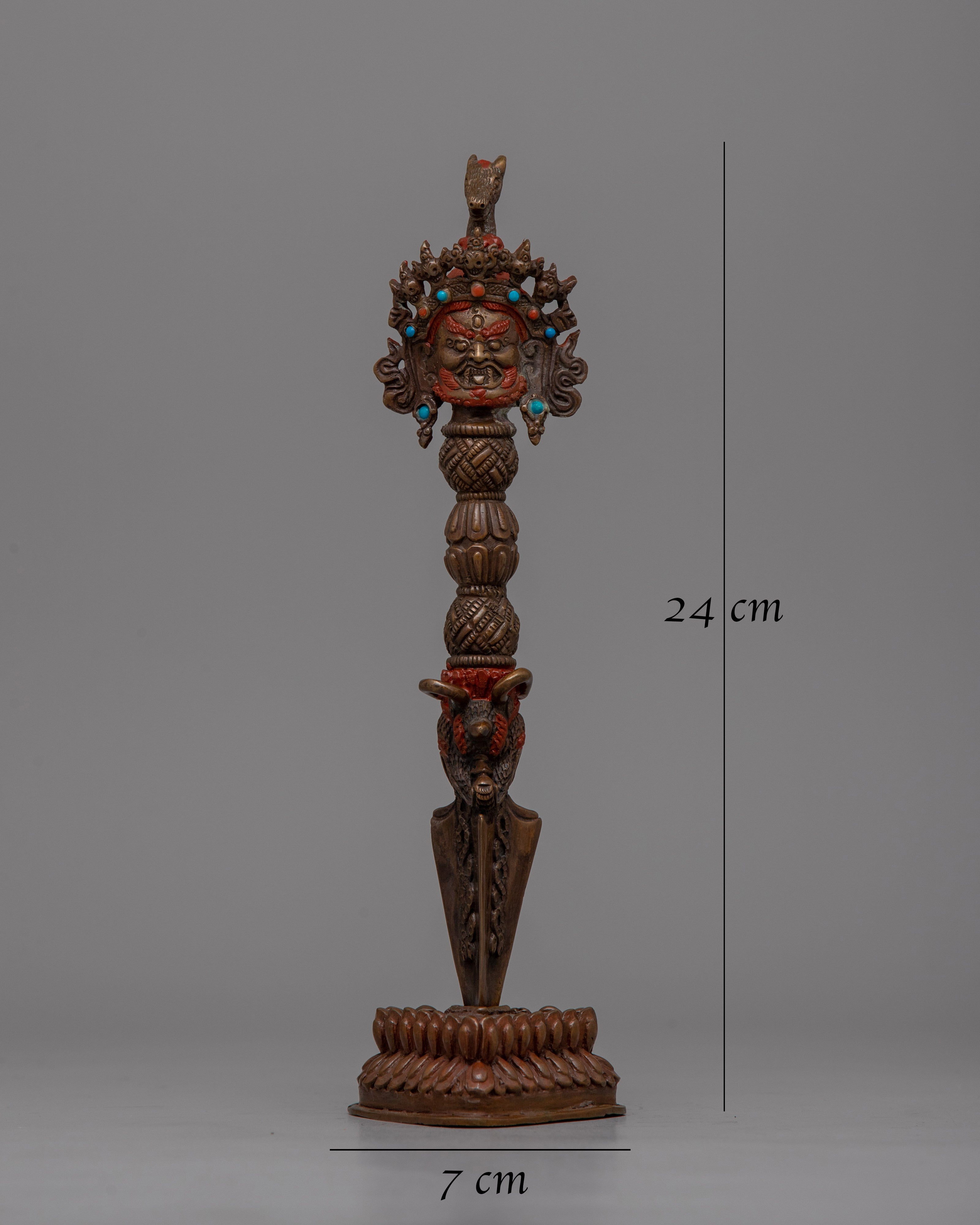 Phurba Practice Dagger with Stand | Handcrafted Spiritual Tool Enhance Meditation & Ceremonial Decor