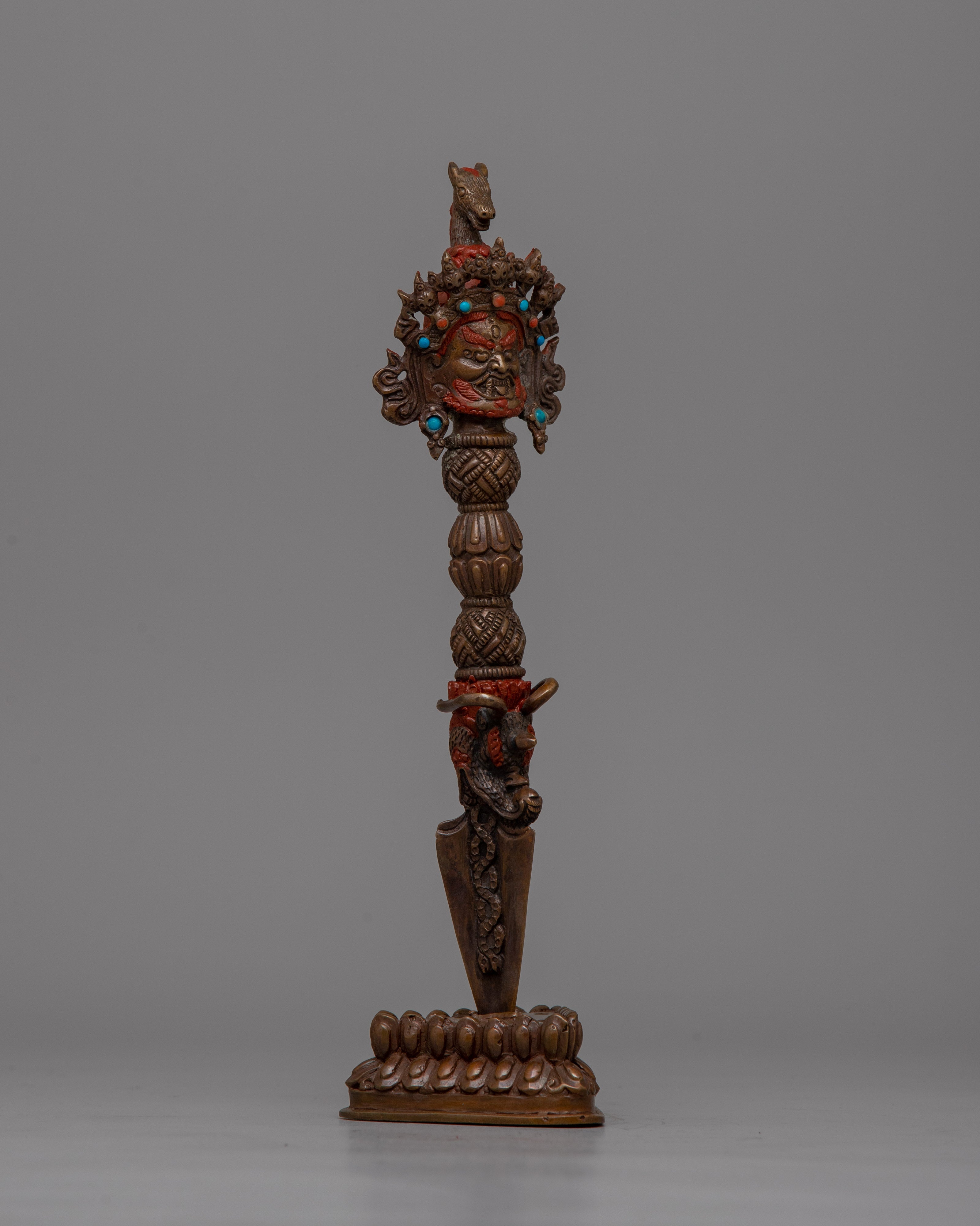 Phurba Practice Dagger with Stand | Handcrafted Spiritual Tool Enhance Meditation & Ceremonial Decor