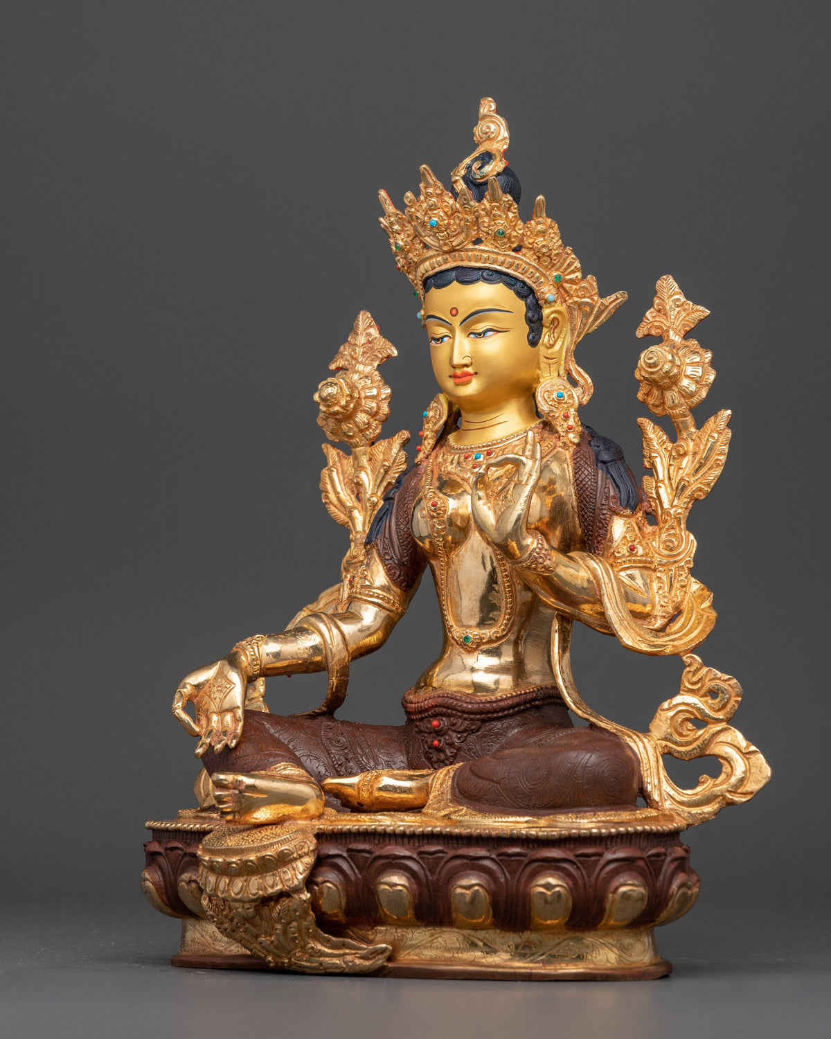 The Compassionate Protector Tara | Green Tara Copper Statue