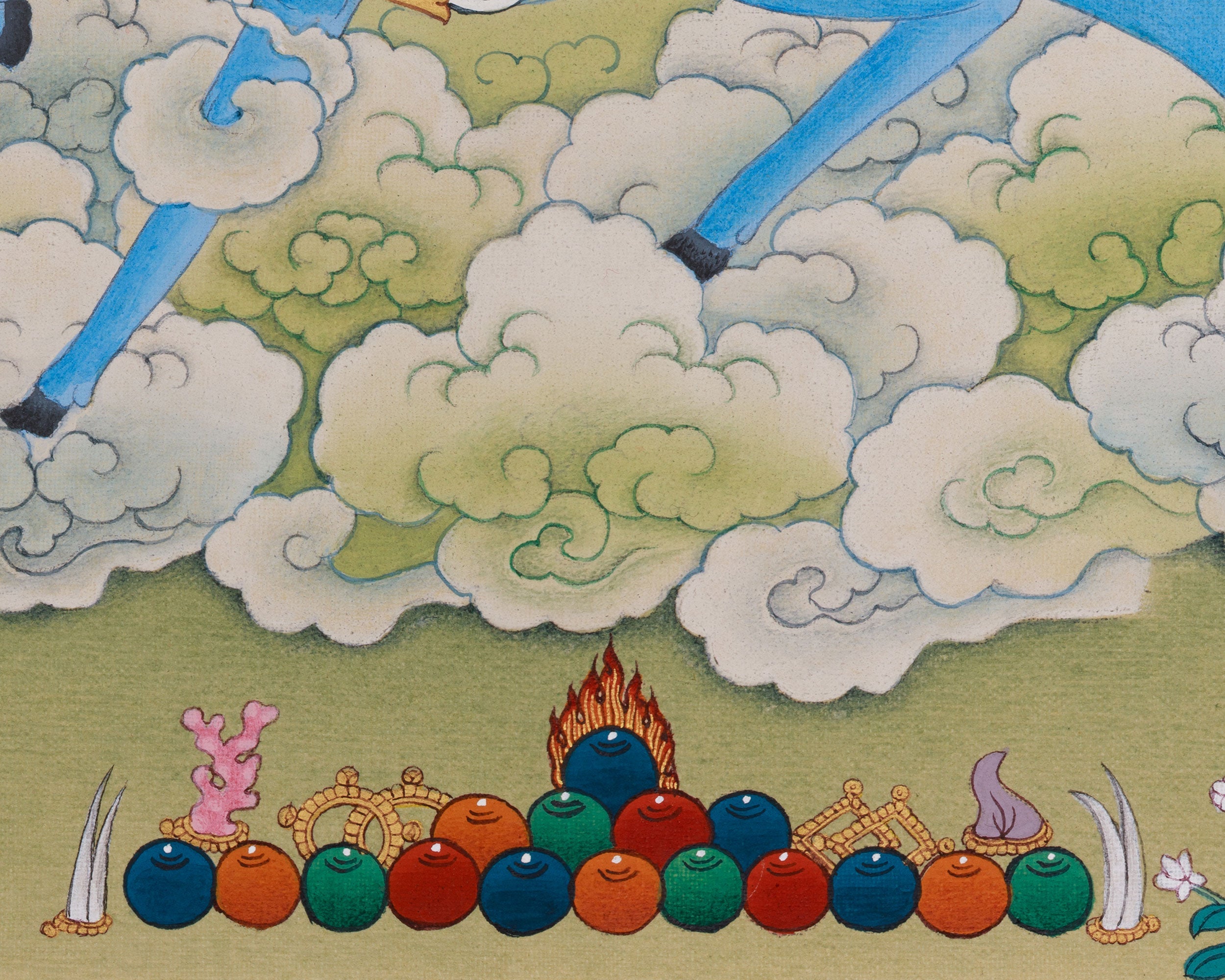 Achi Choki Drolma with Jigten Sumgon Thangka | Wisdom and Compassion Deity