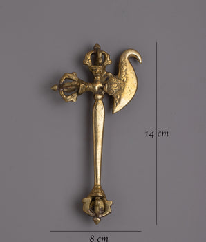 Tibetan Knife Axe | Authentic Representation of Tibetan Iconography and Traditional Crafts