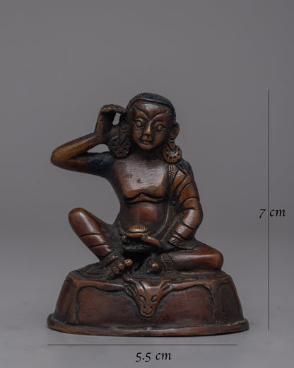 Tibetan Buddhist Siddha Jetsun Milarepa Statue | Sacred Sculpture of Enlightenment and Devotion