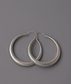 Silver Hoop Earrings | Handcrafted Earrings Enhancing Any Outfit with Elegant Silver Hoops
