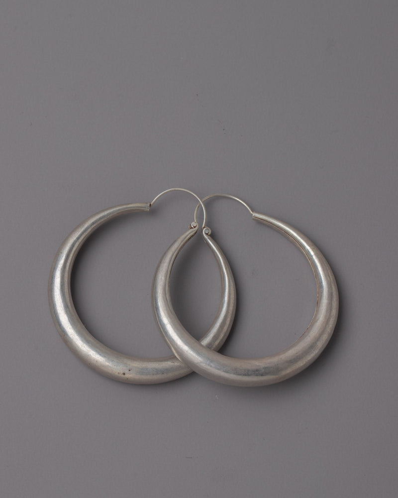 Silver Hoop Earrings | Handcrafted Earrings Enhancing Any Outfit with Elegant Silver Hoops