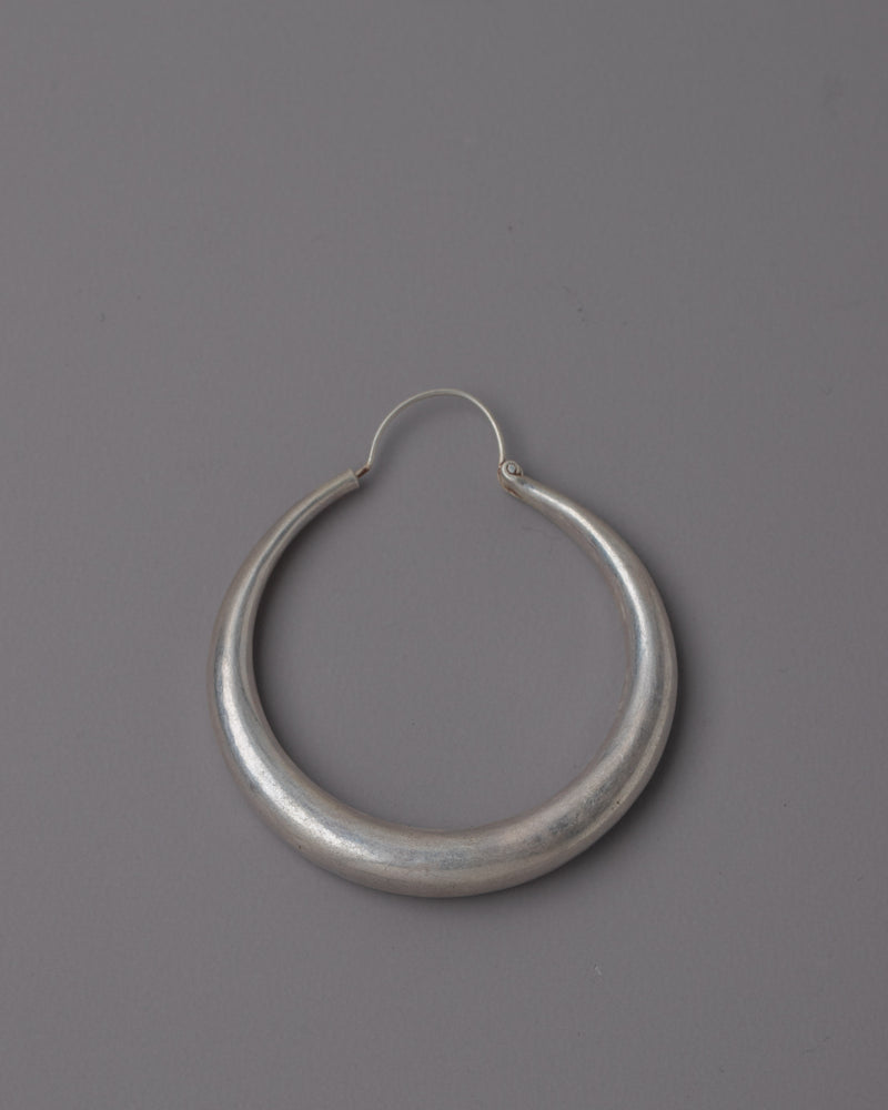 Silver Hoop Earrings | Handcrafted Earrings Enhancing Any Outfit with Elegant Silver Hoops