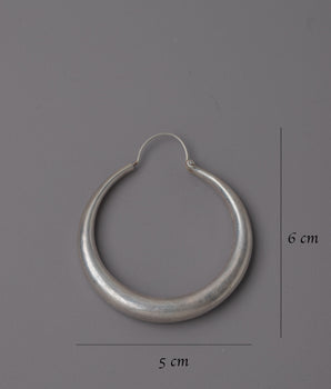 Silver Hoop Earrings | Handcrafted Earrings Enhancing Any Outfit with Elegant Silver Hoops