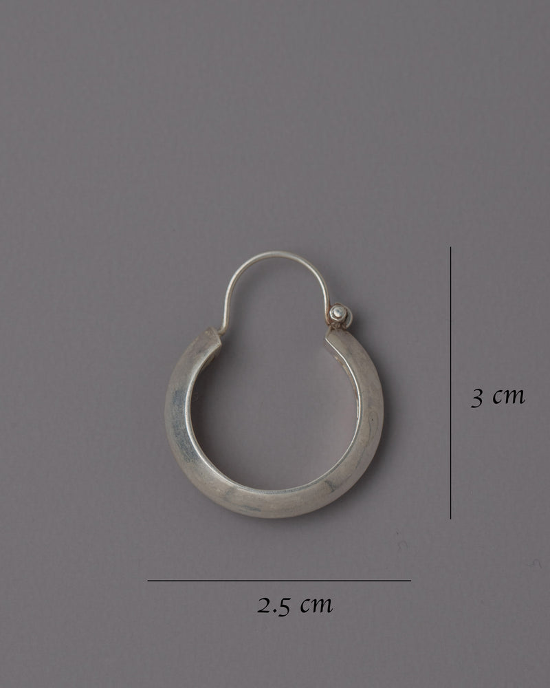 Hoop Silver Earrings Set | Handcrafted Earrings Enhancing Any Outfit with Elegant Silver