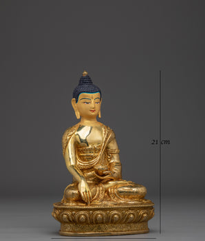 Radiant Golden Statue of Shakyamuni Buddha