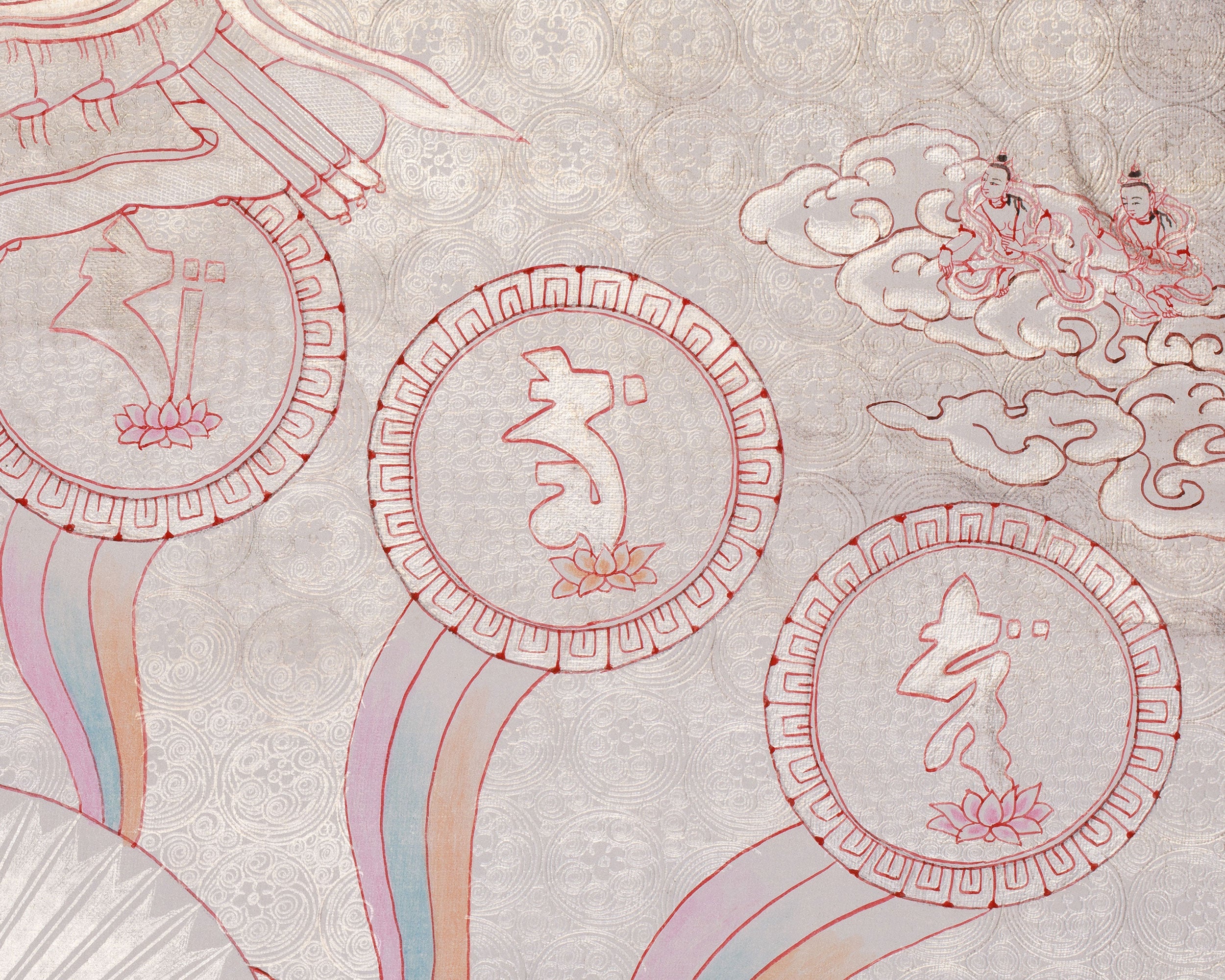 Spiritual Four-Armed Chenrezig Thangka | Avalokiteshvara Art | Meditation Altar
