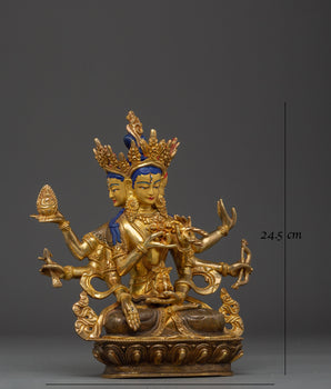 Buddhist Deity Namgyalma Copper Statue 
