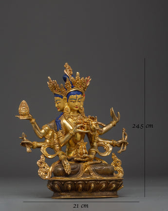 Buddhist Deity Namgyalma Copper Statue 