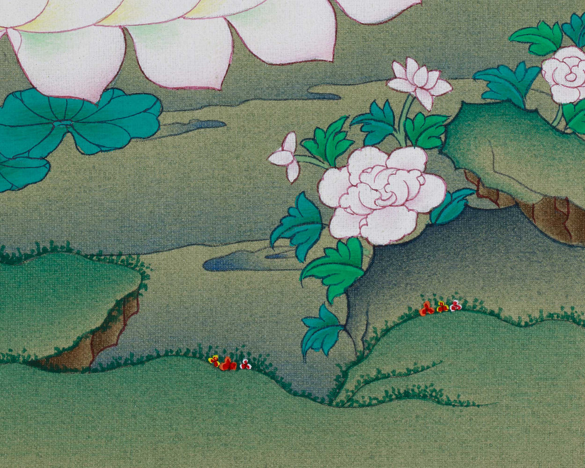 Traditional Four-Armed Avalokiteshvara Thangka | Chenrezig Painting