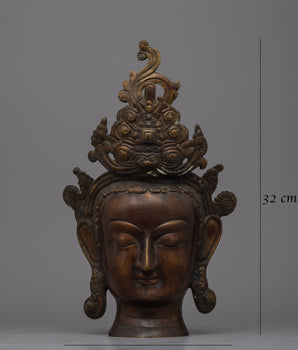 Large Buddha Head Statue | Timeless Charm and Artisan Craftsmanship in a Sacred Sculpture