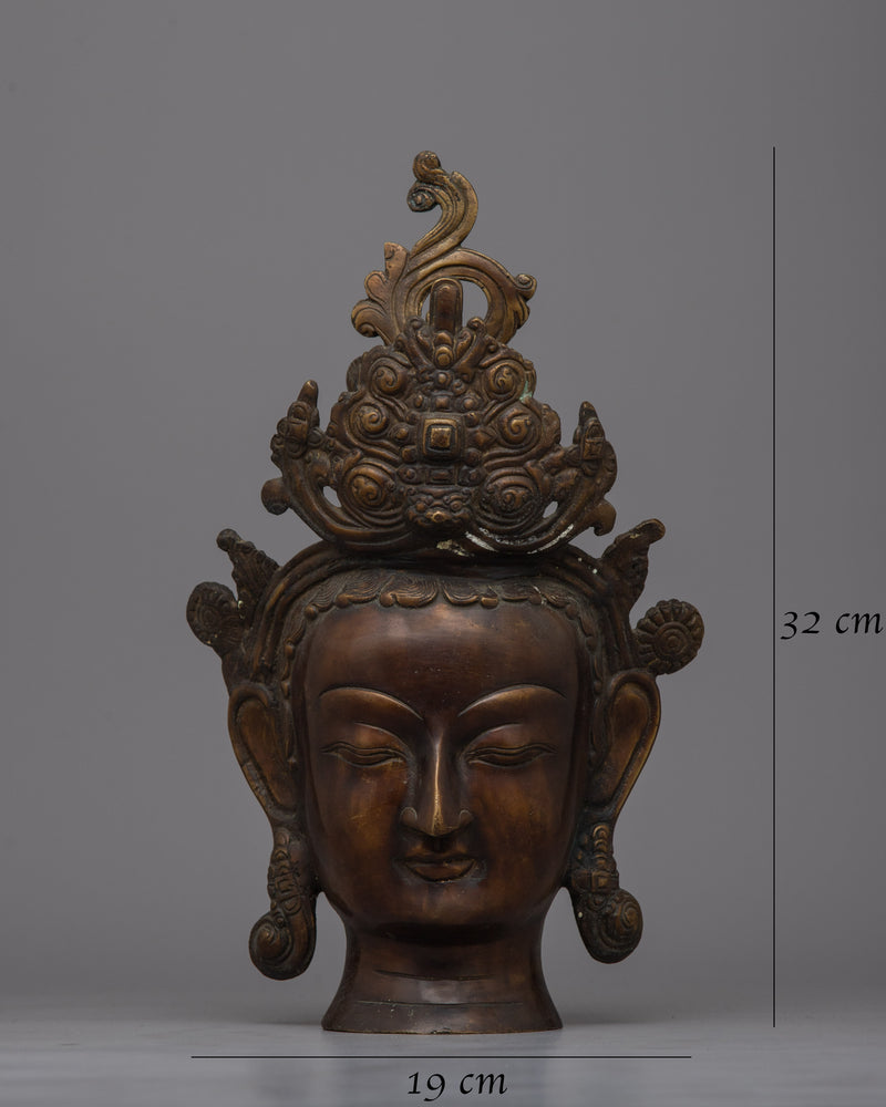 Large Buddha Head Statue | Timeless Charm and Artisan Craftsmanship in a Sacred Sculpture