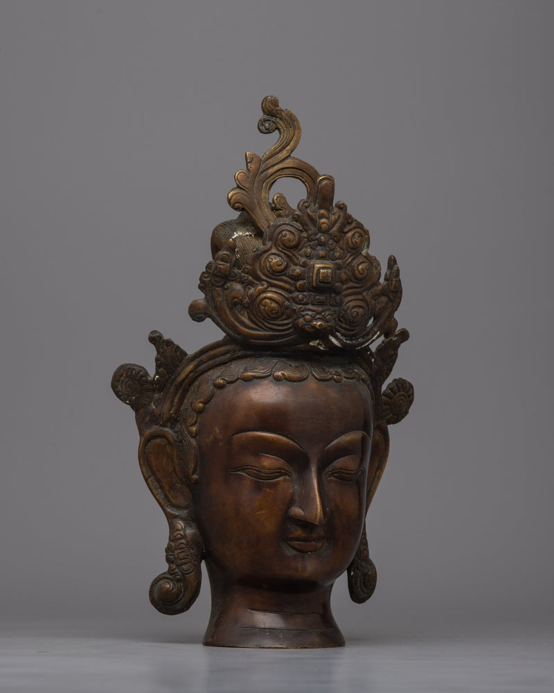 Large Buddha Head Statue | Timeless Charm and Artisan Craftsmanship in a Sacred Sculpture