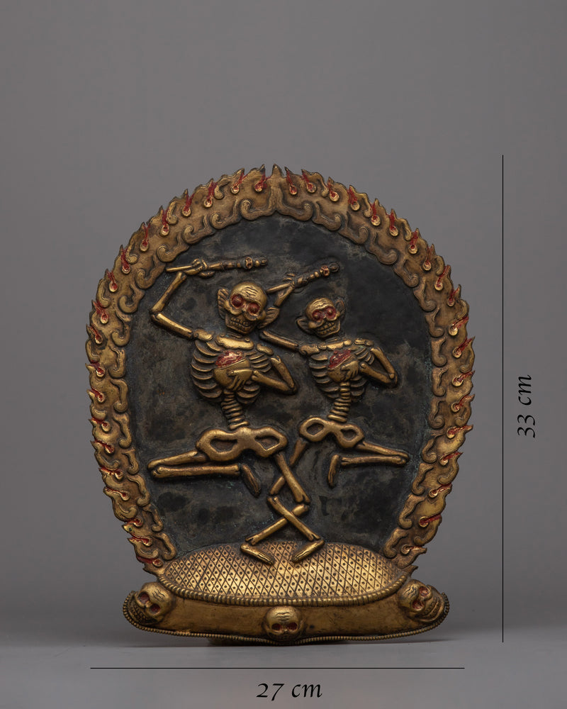 Dharmapala Citipati Wall Hanging | Mahakala Citipati Guardians for Spiritual Devotion & Protection