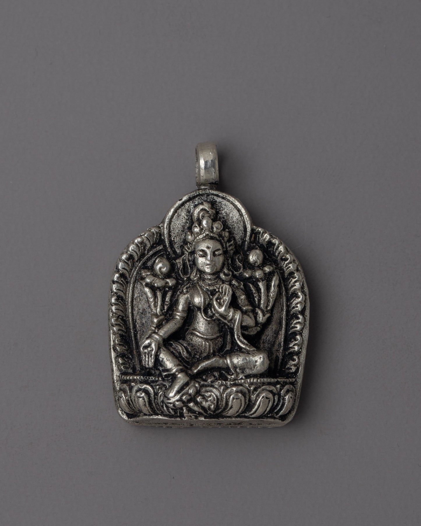 Silver Ghau Box | Buddhist Amulet for Protection and Blessing