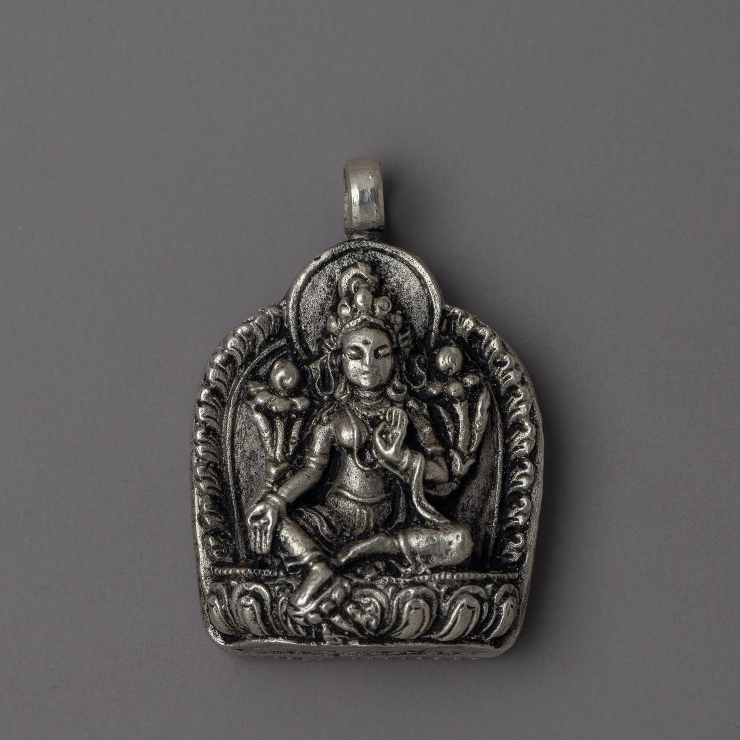 Silver Ghau Box | Buddhist Amulet for Protection and Blessing