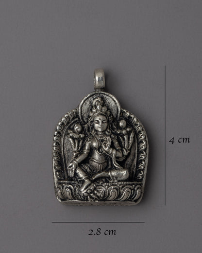 Silver Ghau Box | Buddhist Amulet for Protection and Blessing