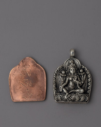 Silver Ghau Box | Buddhist Amulet for Protection and Blessing