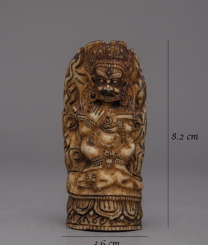 Mahakala Bone Stamp | Handcrafted from Ethically Sourced Buffalo Bone