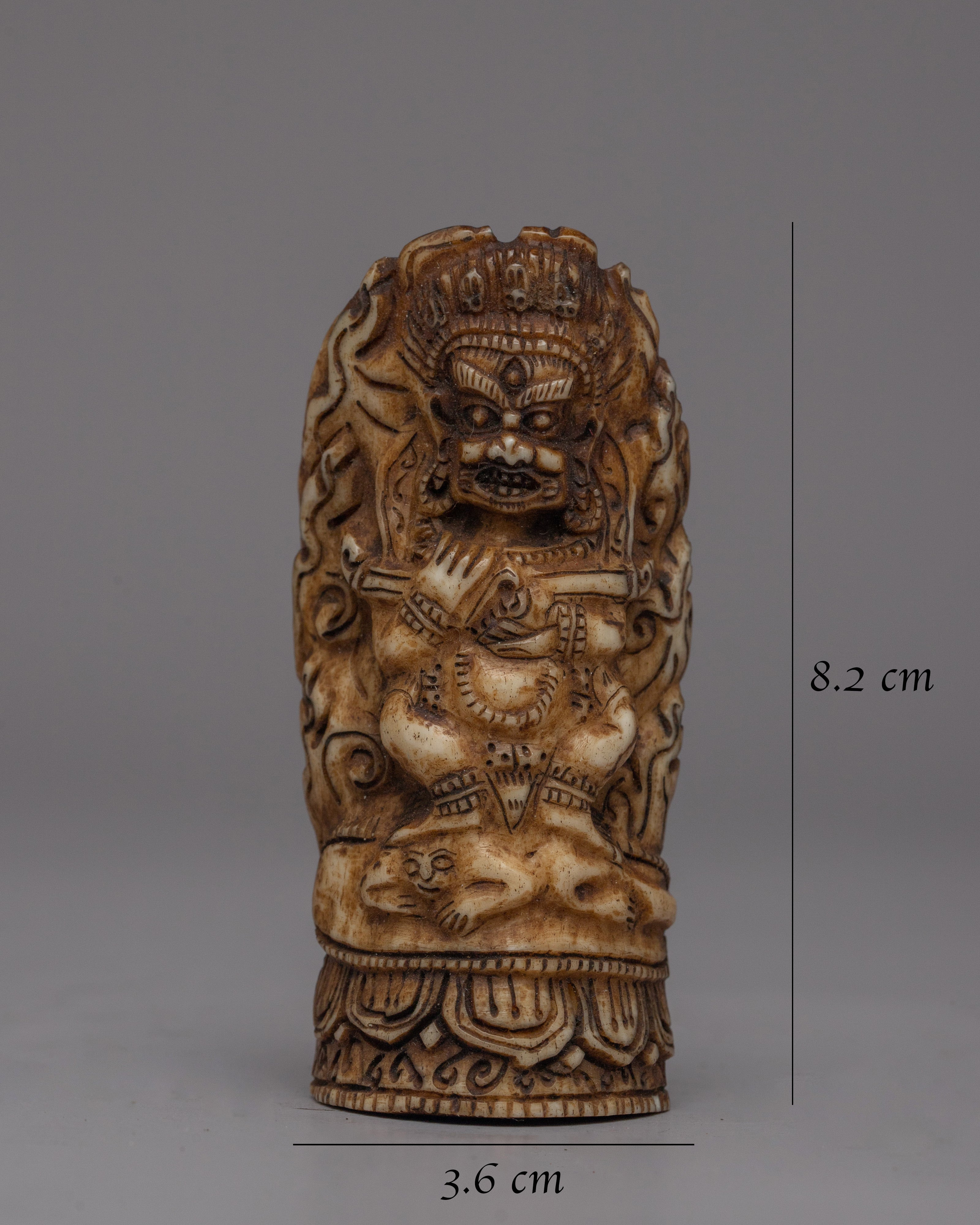 Mahakala Bone Stamp | Handcrafted from Ethically Sourced Buffalo Bone