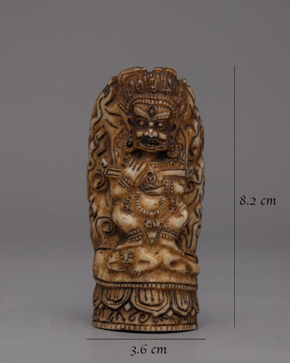 Mahakala Bone Stamp | Handcrafted from Ethically Sourced Buffalo Bone