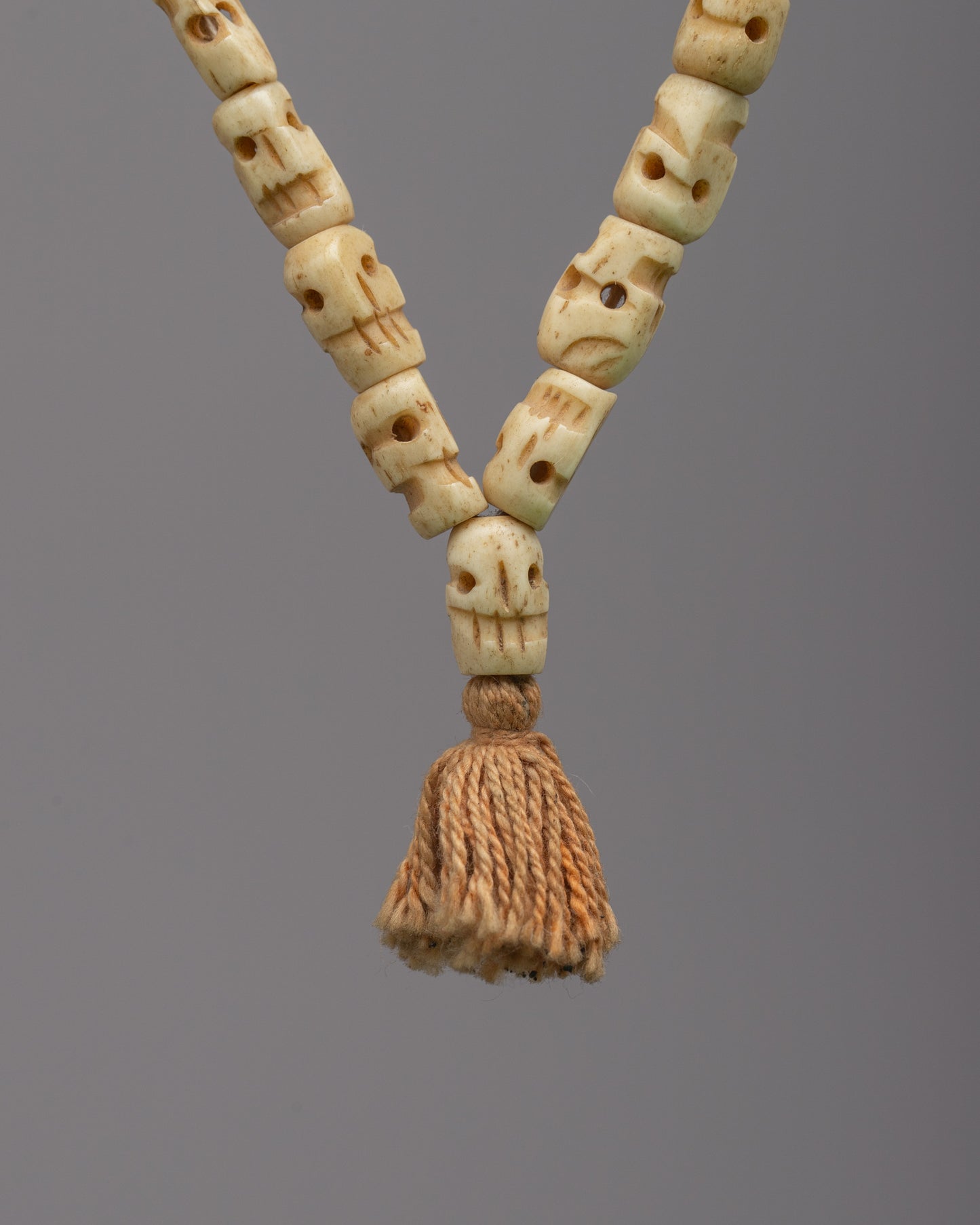 Bone Skull Mala Beads | Buffalo Bone Beads for Meditation