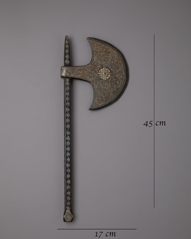 Tibetan Iron Axe | Sacred Tool Symbolizing Strength and Spiritual Protection