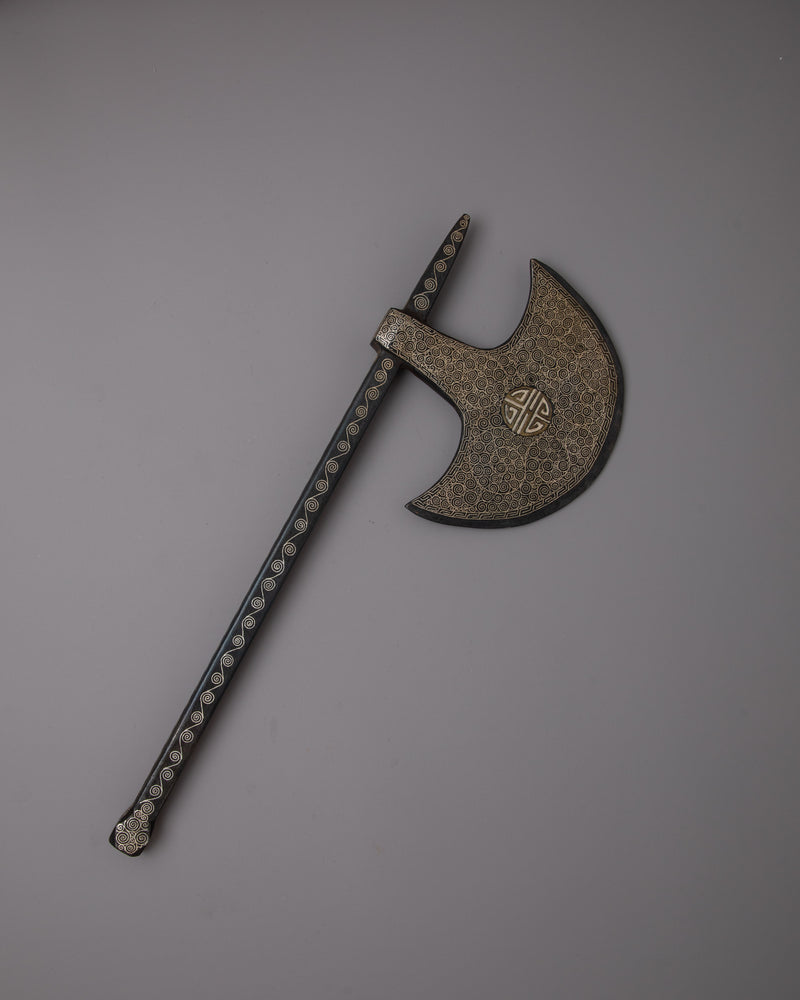 Tibetan Iron Axe | Sacred Tool Symbolizing Strength and Spiritual Protection