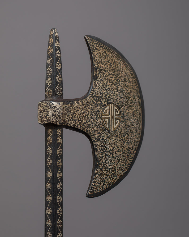 Tibetan Iron Axe | Sacred Tool Symbolizing Strength and Spiritual Protection