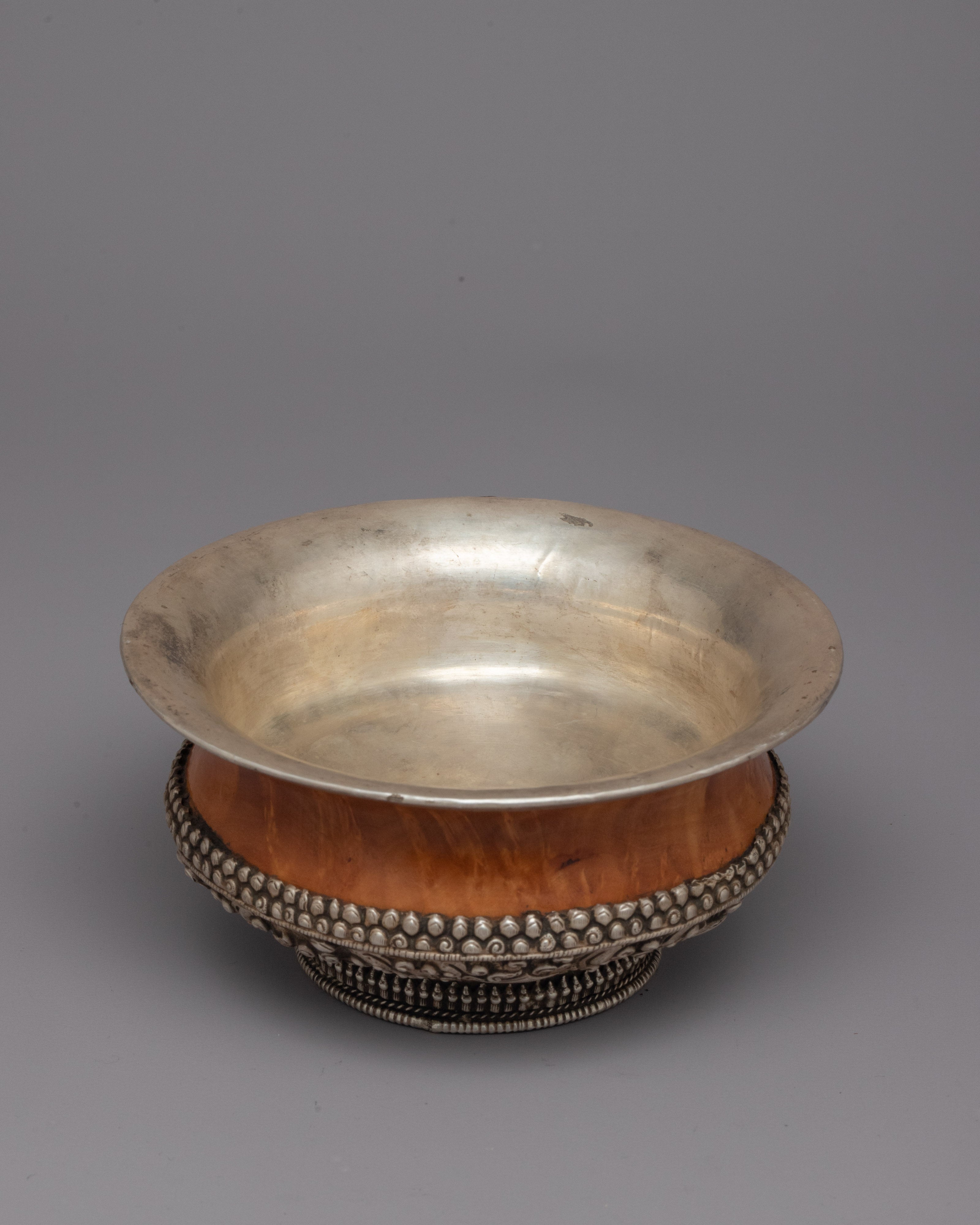 Tibetan Phuru Water Offering Bowl | Handcrafted Vessel Infusing Buddhist Wisdom and Serenity