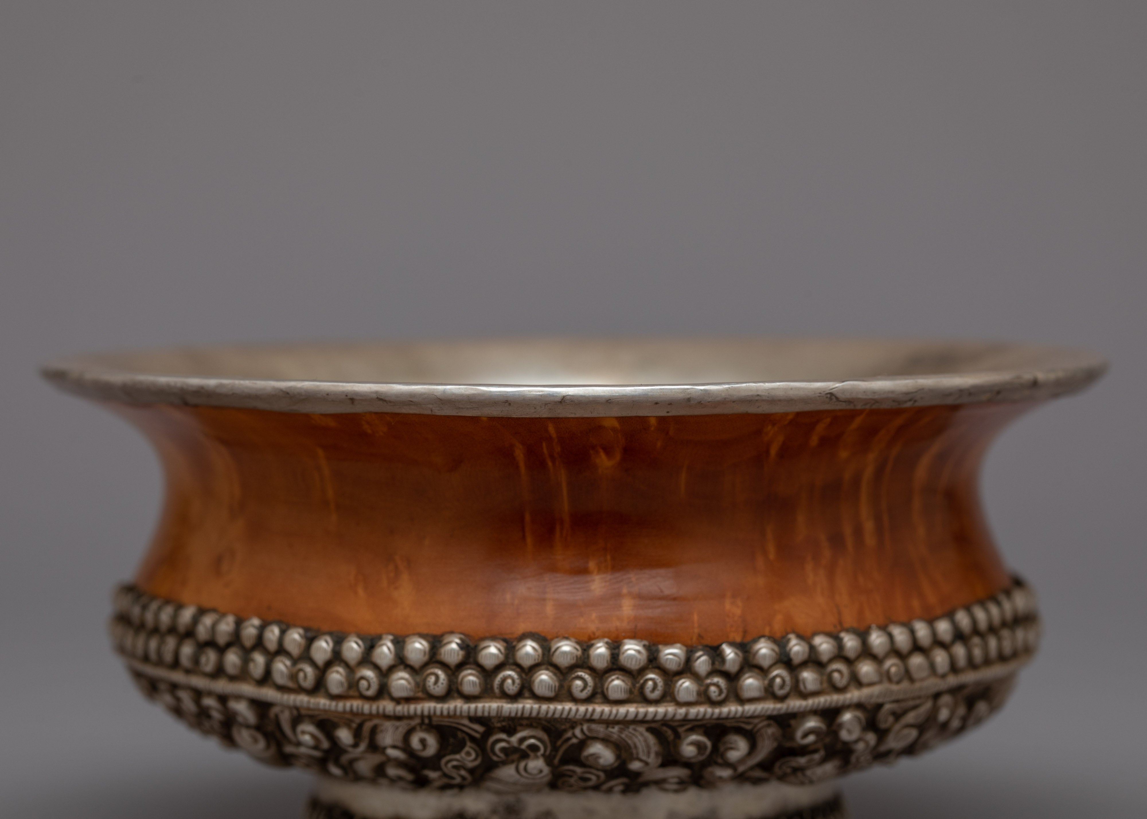 Tibetan Phuru Water Offering Bowl | Handcrafted Vessel Infusing Buddhist Wisdom and Serenity