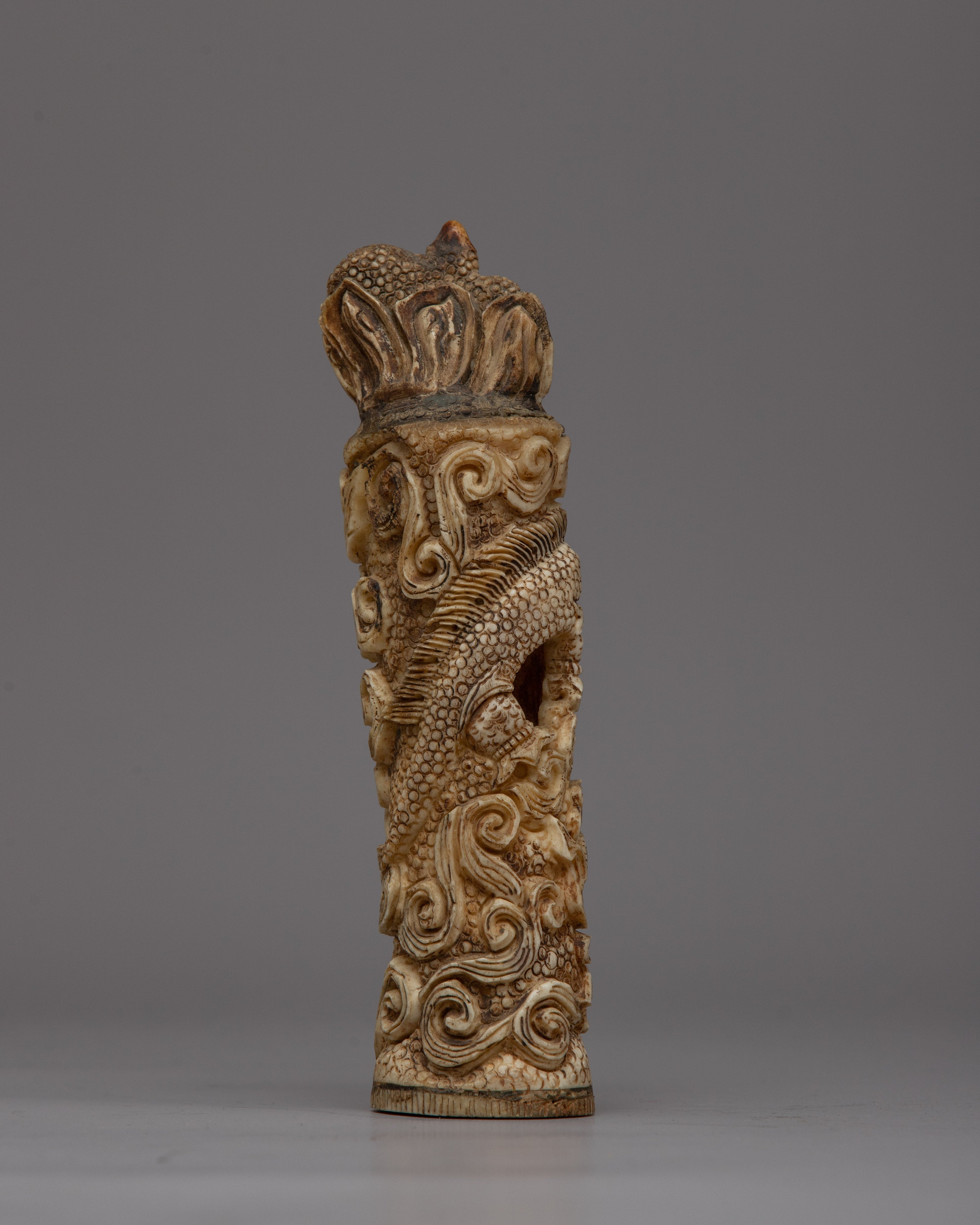 Elegant Bone Stamp | Handcrafted Ethically Sourced Buffalo Bone Artifact